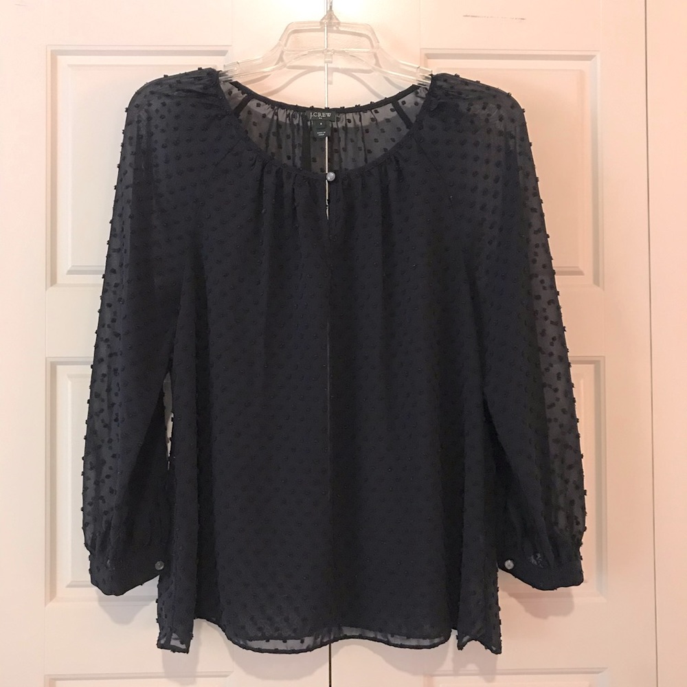 J. Crew Sheer Knots Blouse
